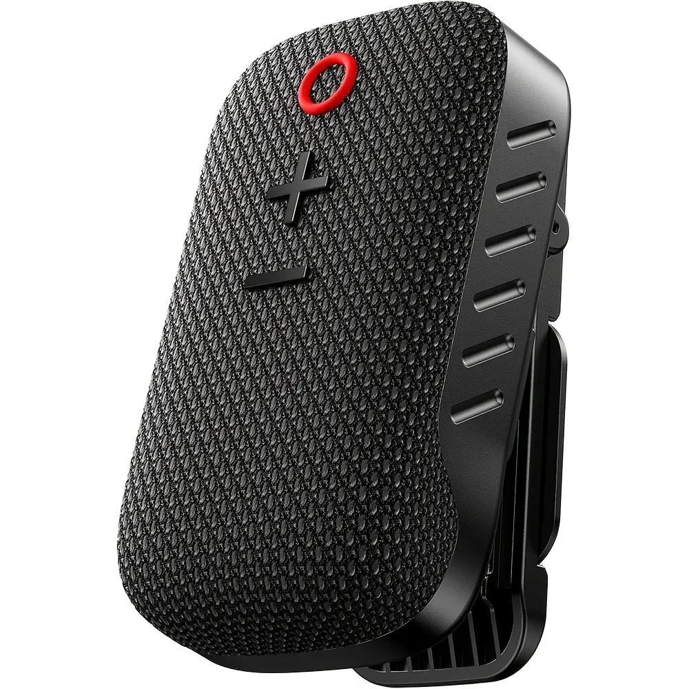 Mini Magnetic Clip-On Portable Cableless Compact Bluetooth Audio Speaker with Built-In Microphone for Hands-Free Music & Calls, Portable Speakers, Cableless Speakers
