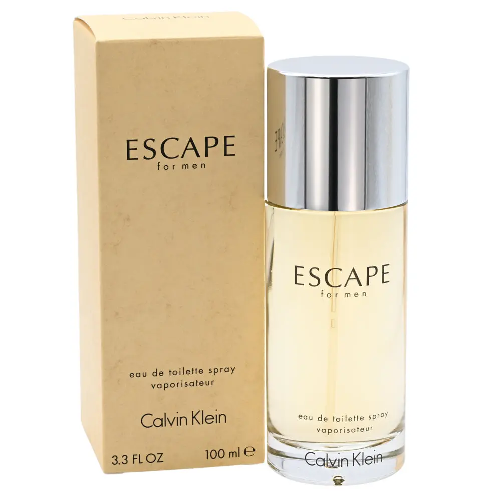 Calvin Klein Escape for Men Eau de Toilette Spray 3.4 oz / 100 ml - Classic Long Lasting Designer Cologne