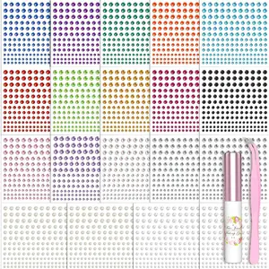 Cosplay Makeup Face Gems Pearls with Rhinestone Glue for SFX Makeup, Shynek Rhinestones Sticker Makeup Glue for Eye Jewels Gems Body Skin Glue Spirit Adhesive for Eye Jewels Hair Costume Cosplay springtok