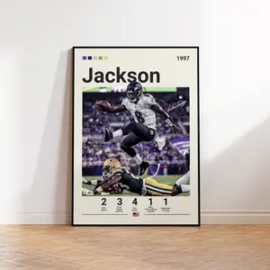 [SALE UP TO 40%] [Unframed] Lamar Jackson Poster, Baltimore Ravens Poster, NFL Poster, Sports Poster, NFL Fans, Football Poster, NFL Wall Art, Sports Bedroom Posters