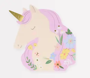 Meadow Unicorns Shaped Napkins