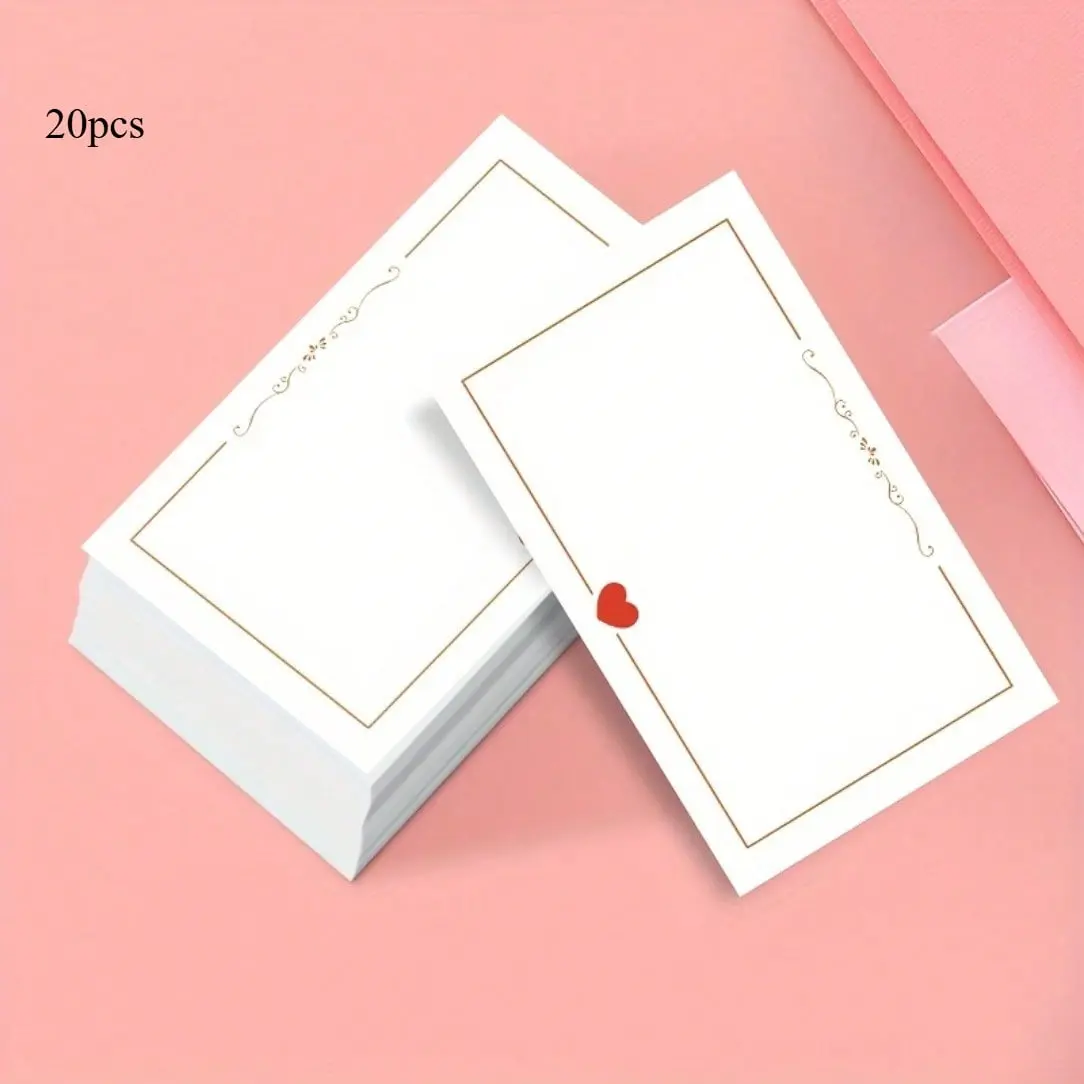 20pcs Blank White Cards — Multi-purpose Blank Note Cards, Suitable for Weddings, Birthdays, Work Anniversary Cards, Friend Birthday Card, Anniversaries, Business Cards, Teacher Gifts, Message Cards, and Office Supplies, Vertical Cards