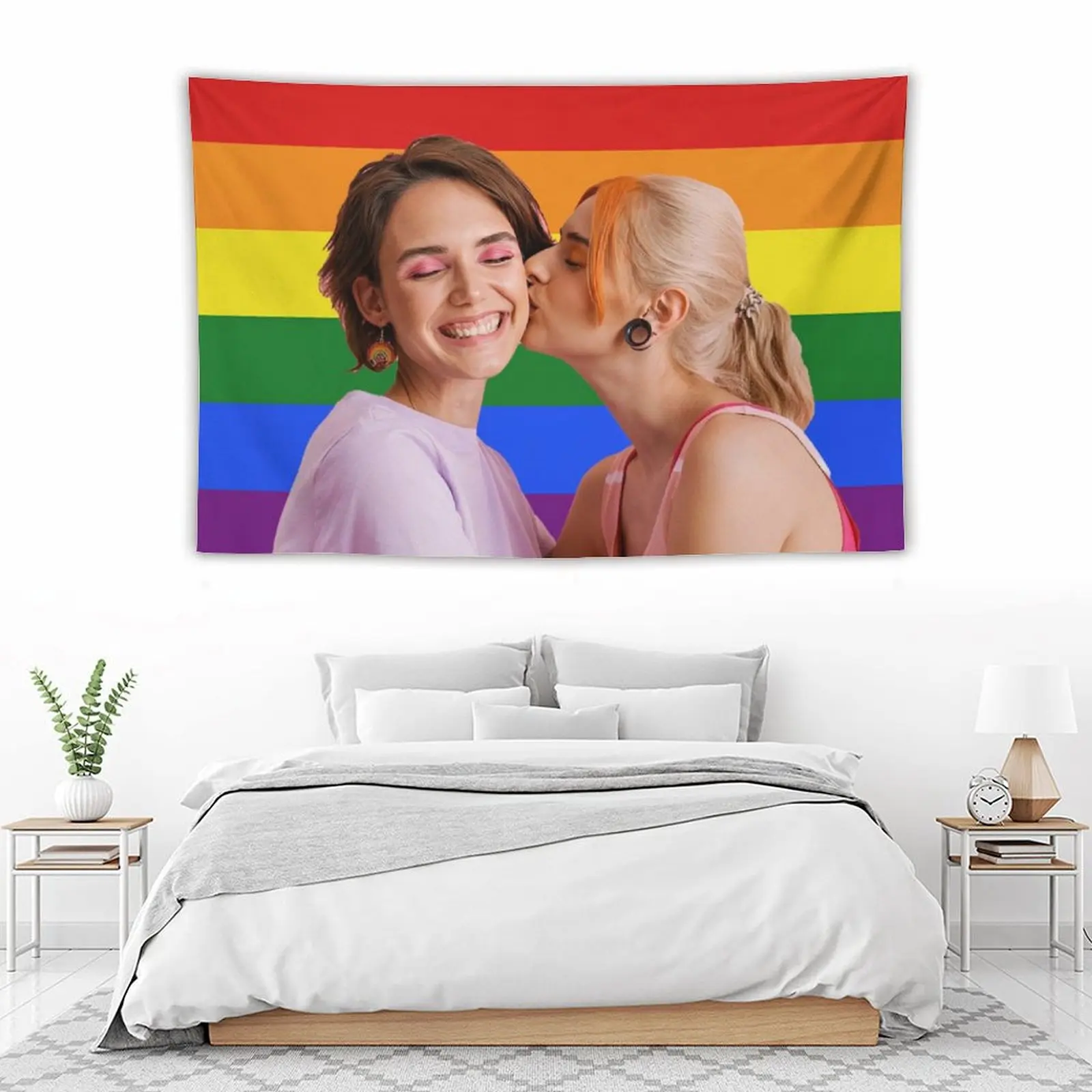 BARLEY ONE Click “Shop Chat”, Send Photos,Custom Rainbow Pride Flag (3x5 ft) — Personalized LGBTQ Flag, Design Your Own Image, Single-Sided Custom Tapestry, Graduation Gift, Perfect for Bedrooms, Dorms, Concerts, Outdoor Gardens, and Home Decor Decoration