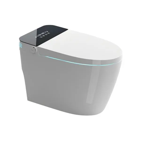 Bellemave  Tankless Smart Toilet With Bidet Built In, One-piece Bidet Toilet Seat, Auto Flush,Heated Seat, Warm Water and Dry, Adjustable Temp,Remote Control Side Know
