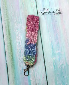 Handmade Crochet Wristlet Keychain