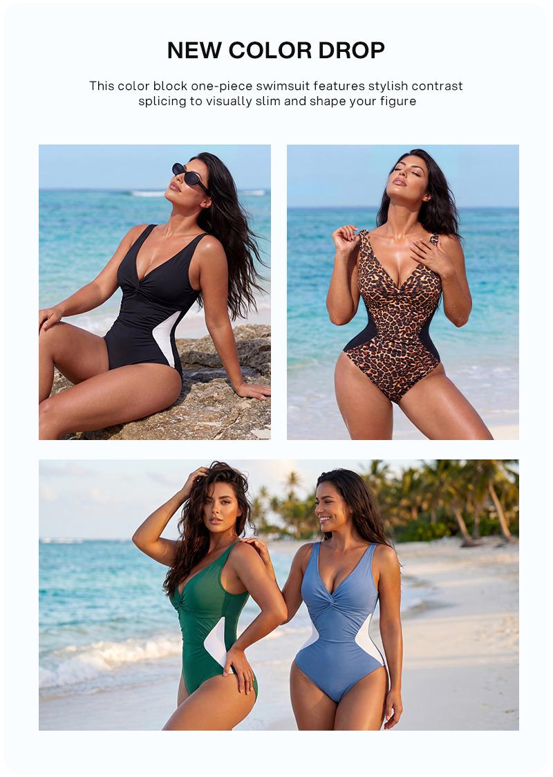 [Size Up for Best Fit] Lilylove Front Twist Ruched Tummy Control Hourglass Illusion Extra Snatching Shaping Swimsuit #SummerVibes -  Plus Size Friendly Sculpting One Piece SwimWeek