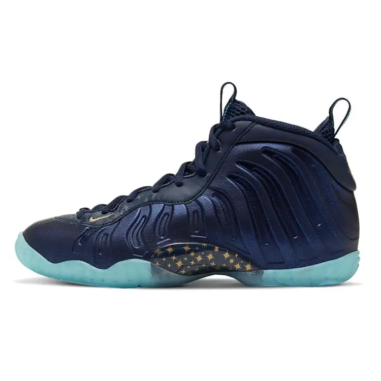 Nike Foamposite One Obsidian GS Trendy Cushioned Durable Mid Top Basketball Shoes Kids'' CZ6547-400