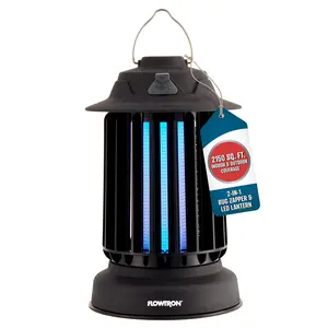 Flowtron 2-in-1 Bug Zapper & LED Lantern for Indoor and Outdoor Use with 2150 Sq Ft Coverage, Self-Cleaning Feature