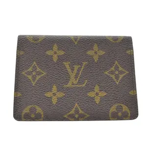 Pre-owned Louis Vuitton canvas Small Leather Goods $360 Monogram Card Holder Pass Case CONSIGNMENT