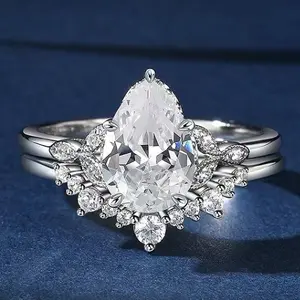 terling Silver Zirconia Wedding Bands Minimalist Stylish Versatile Zircon Ring for Couples Elegant Simple Design Perfect for Engagement and Matrimony