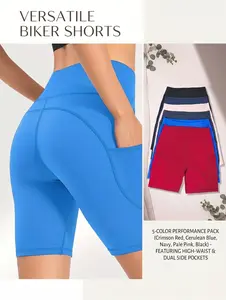 5 Pack Booty Lift Shorts That Make You Look INSANE – High Waist Stretch Yoga Biker Shorts