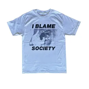 Andy's "I Blame Society" Tee from Totally F**** Up - Unisex Graphic T-Shirt 100% Cotton