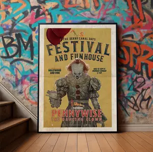 IT: Chapter Two Derry Canal Days Festival Funhouse Horror Movie Poster Wall Art