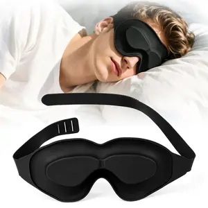 Silicone Sleep Mask — Unisex Eye Mask Designed for Side Sleepers — Light-Blocking Travel & Nighttime Mask with Adjustable Strap — Soft Silicone Material