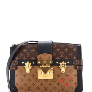 Pre-owned Louis Vuitton Canvas Coated Clutches & Wristlets Trunk Clutch Reverse Monogram Canvas by Rebag