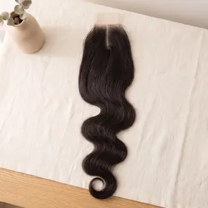 WIGCHIC 2x6 Body Wave Lace Closure, Virgin Human Hair, Natural Color, Sleek Extra Deep Parting (12"-22")