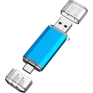 USB C Flash Drive 64GB 2 in 1 OTG USB 3.0/Type C Thumb Drive Dual Drive USB C Memory Stick for Smartphone Laptop Tablet PC, Blue