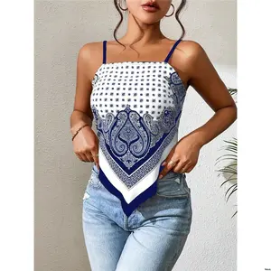Tops Tees Graphic Cami Hem Paisley Chiquease Print Bandana Top Women