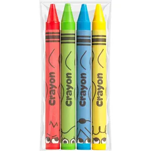 Bulk Crayons 100 Pack (25 Sets of 4) - Individually Wrapped Crayons Party Favors for Kids, Restaurants, Classrooms, Birthday Goodie Bags, School Supplies, Travel, Toddler Coloring, Non-Toxic