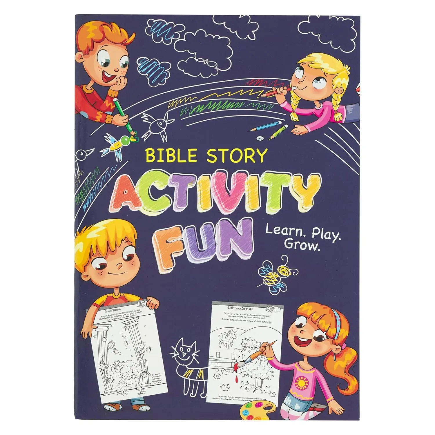 Preschool Learning Book, Bible Story Activity Book - Learn, Play, Grow, Activity Books
