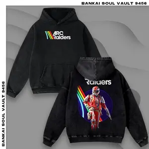 ARC Raiders Game Retro Hoodie Vintage Mineral Washed T-Shirt 90s Bootleg Inspired Graphic Shirt Unisex Oversized Sweatshirt Sci-Fi Aesthetic Gaming Tank Top Tee