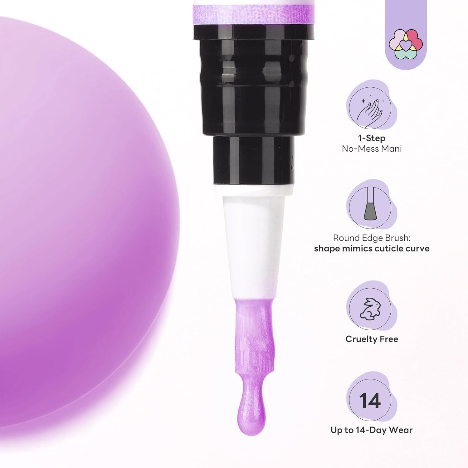 glossy aurora nail color swatches and shimmer finish