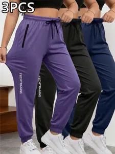 Women’s 3-Pack Outdoor Jogger Pants — Elastic, Breathable Running Tights for Spring/Summer