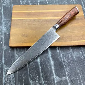 Damascus Steel Chef's Knife - Ultra Sharp for Home & Professional Use, Ideal for SlicingMeat​