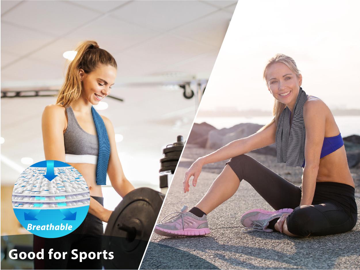 QIK Cooling Towels for Athletes Neck and Face, Sport Workout Towels for Sweat