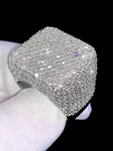 1 PC Gorgeous Cubic Zirconia For Women For Wedding Engagement Party Jewelry Valentine's Day Gift Artificial Zircon Rings