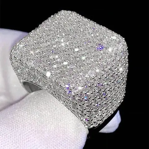 1 PC Gorgeous Cubic Zirconia For Women For Wedding Engagement Party Jewelry Valentine's Day Gift Artificial Gemstone Ring Artificial Zircon Rings