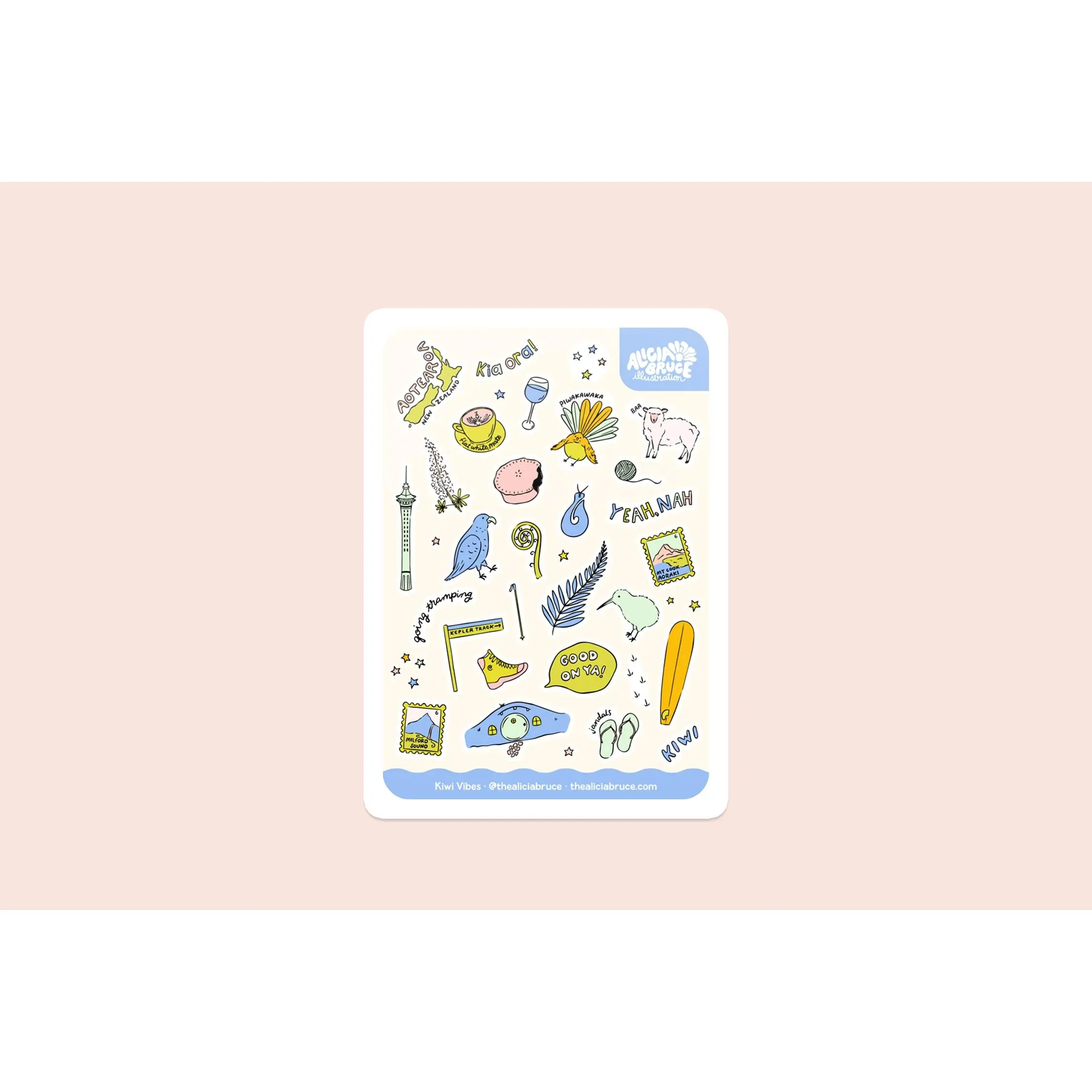 Kiwi Vibes Sticker Sheet