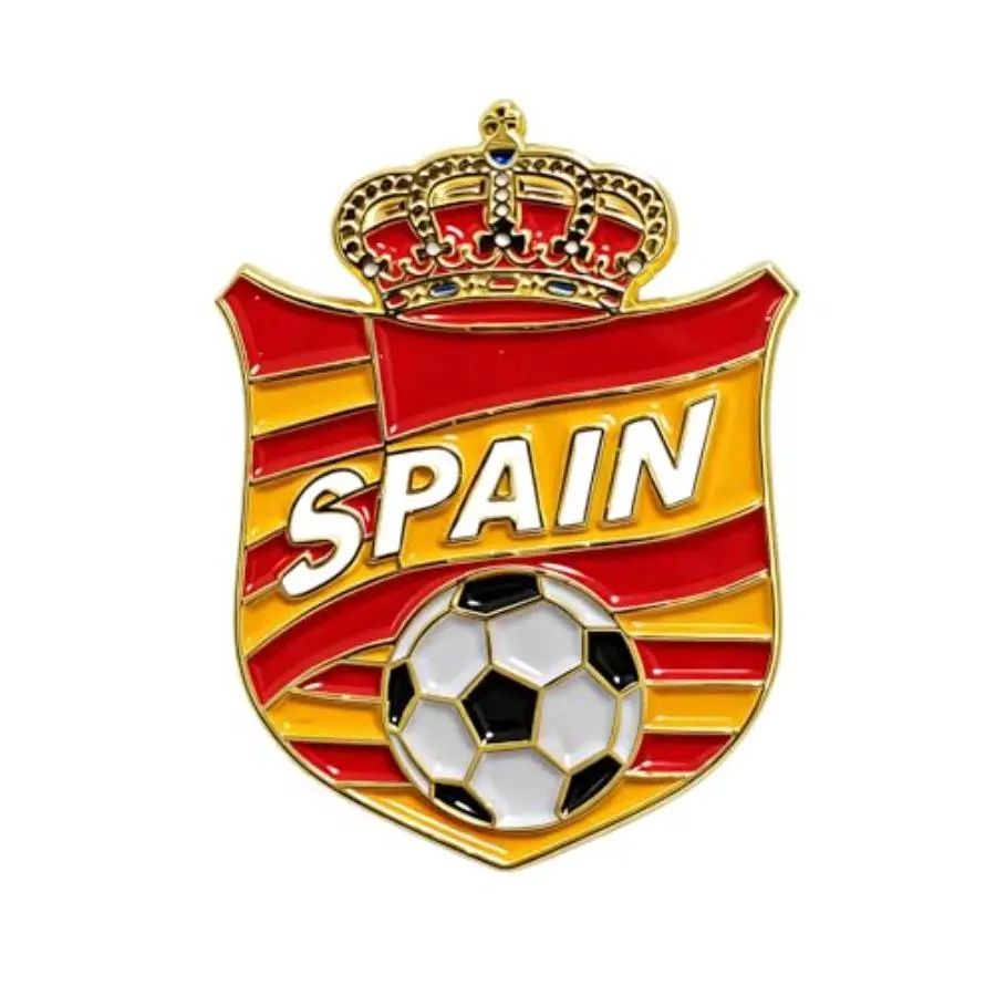 Soccer Pin Brooch, 2026 World Soccer Cup Team Badge, Plated Stainless Steel Metal Collectible, 4cm Unisex Football Fashion Gift, Collectibles