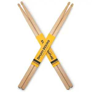 2 Pairs Drum Sticks 5A Maple  Drumsticks,  Tip for Adults  and Beginners (two pairs)