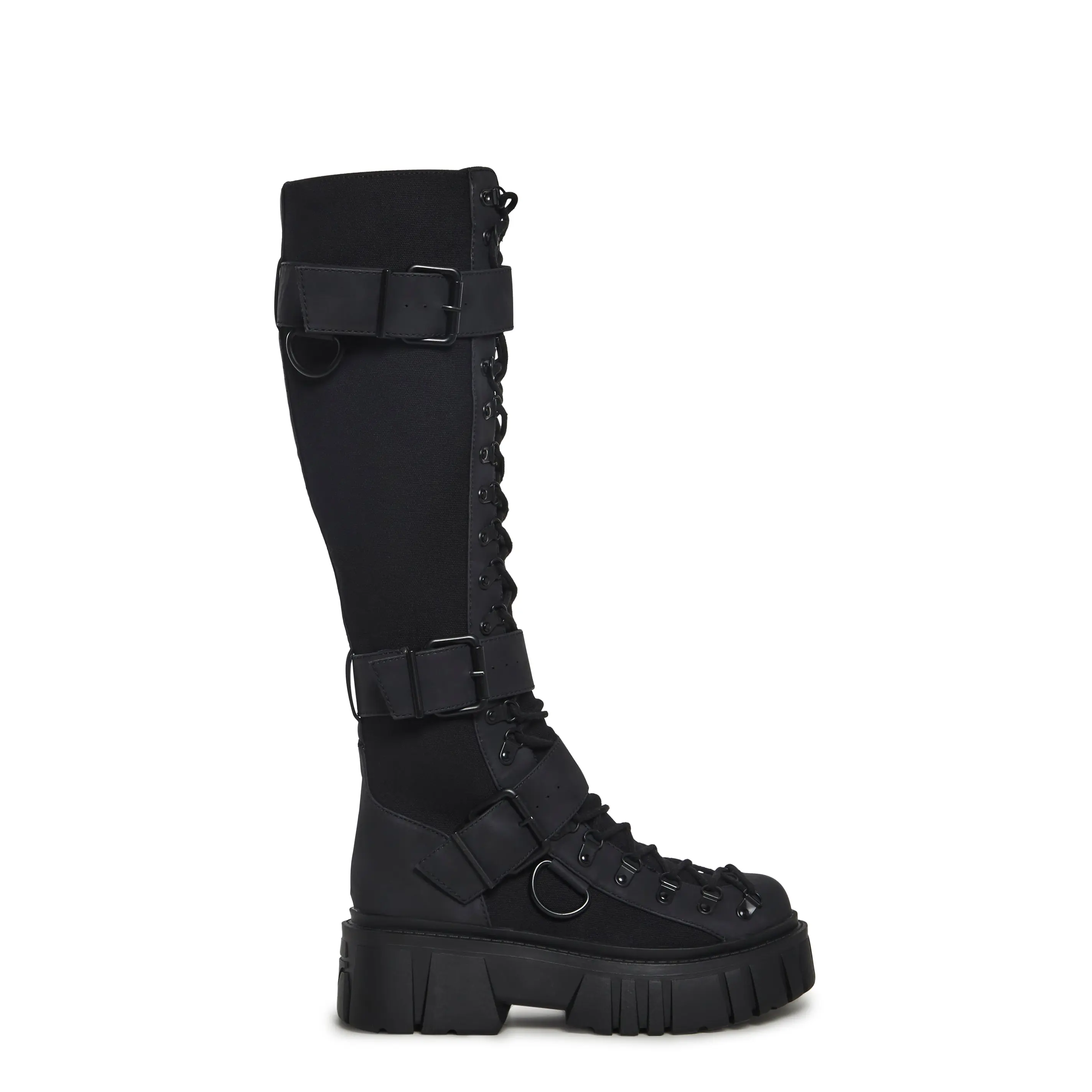 Low Traitor Knee High Boots - Black Low Traitor Knee High Boots - Black