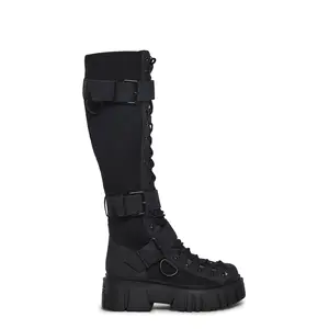 Low Traitor Knee High Boots - Black