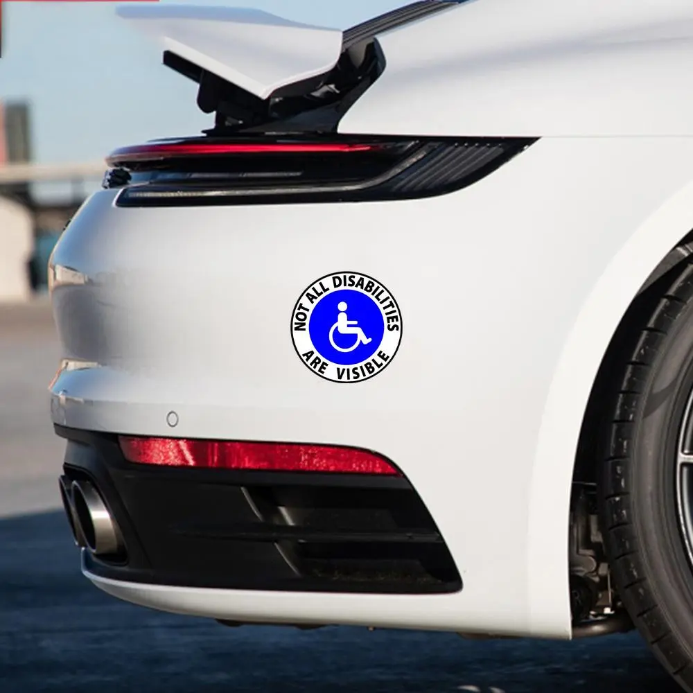 Not All Disabilities Are Visible Car Sticker, Car Vinyl Sticker, Car Exterior Decoration Accessories for Car Body Window Bumper, Sticker Decals