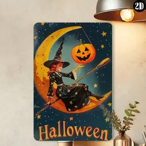 Aluminum Nameplate Vintage Retro Wall Decor 8x12 Inch Halloween Gothic Engraved Hanging Plaque for Home Bar Cafe Living Room Wall Mounted Decor