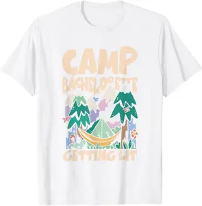 Camping Bridal Party Camp Bachelorette Getting Lit T-Shirt