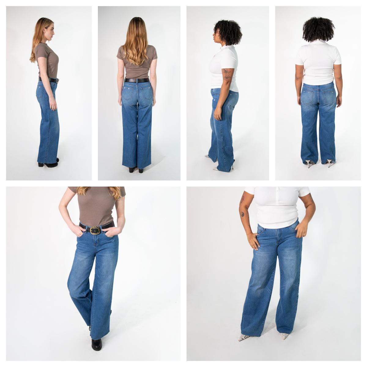 Magic ONESO Mid-low Rise Baggy Jeans Stretchy Wide Leg for Women Distressed Pants Womenswear Bottom 8001 Lady Basic Minimalist Comfortable Denim Tummy Control Curve Hugging Plus Size Regular Size BBL Spring Fashion Daily Outfits #TikTokShopSpringGlowUp