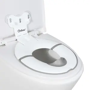 Orzbow Portable Foldable Potty Training Seat for Toddlers, Travel Toilet Seat with Suction Cups, Adjustable & Non-Slip, Fits Most Toilets