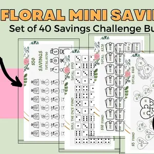 Floral A6 cash envelope inserts for budget binder