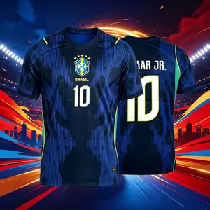 2026 Brazil National Home Away 10# Neymar 7# 11# Short Long Sleeve Soccer Jersey Fans Version Breathable