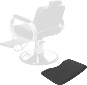 17''x28'' Small Anti Fatigue Salon Mat for Single Hair Stylist - Anti-Slip Antique Series Barber Shop Chair Floor Mat (5/8'' Thick, Black) Compact & Budget-Friendly Anti Slip Floor Mat for Barber Shop