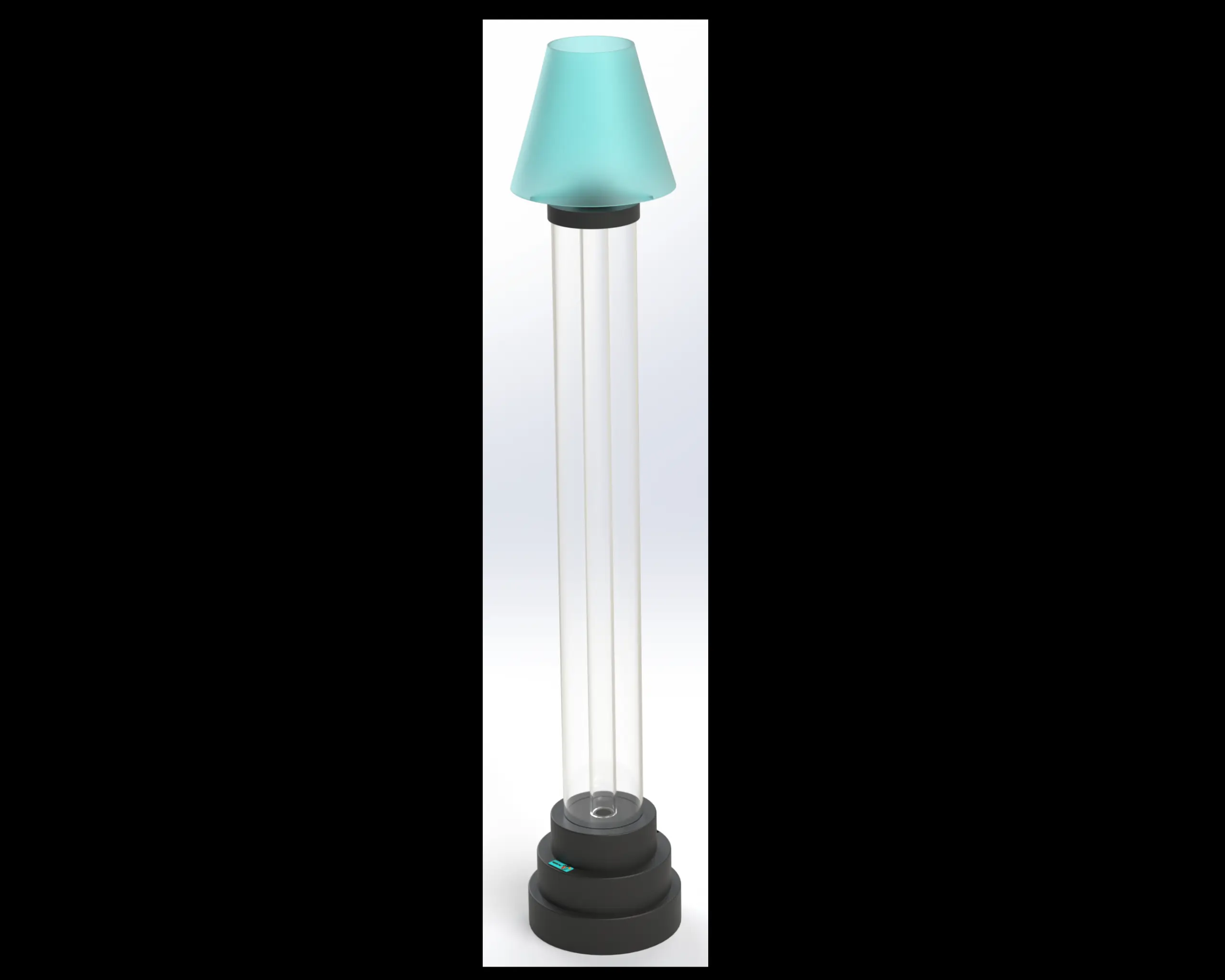 4’ Fillable Floor Lamp<br> Round Base - Round Lampshade