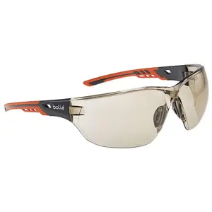 Bolle Ness Plus Safety Glasses Orange with CSP Platinum Anti-Fog Lenses