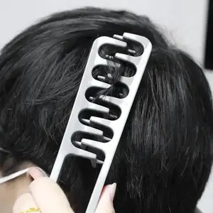 Volumizing Wide-Tooth Comb for Men, Fluffy Texture Styling Comb for Fluffy Hair Roots, Korean Natural Curling Comb for Hair Care Curly Style, Comb Design