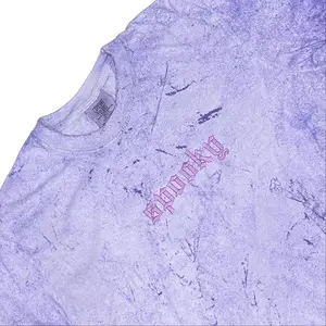 Spooky - Color Blast Comfort Colors Embroidered Tee (Tonal) Womenswear Embroidery Top Casual Cotton Shirt Stylish