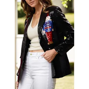 Sequin Nutcracker Long Sleeve Blazer