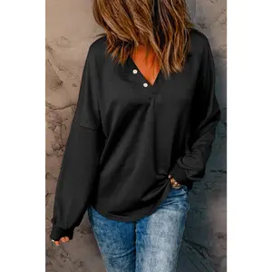 Loose Fit V-Neck Top